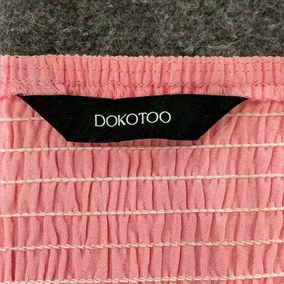 Pink Flutter Sleeve Tie-Front Mini Dress Summer Casual Vacation Outfit Size S - Picture 8 of 10